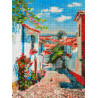  Улочка в португальском посёлке Алмазная вышивка мозаика Белоснежка 3865-AM-S