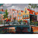 Амстердам. Мост через канал Алмазная вышивка мозаика Белоснежка