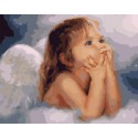 Ангел в мечтах Раскраска картина по номерам на холсте Menglei