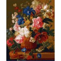 Цветы в вазе Раскраска картина по номерам на холсте Menglei
