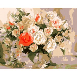 Очаровательный букет роз Айдемир Саидов Раскраска по номерам акриловыми красками на холсте Menglei