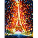 Париж - огни Эйфелевой башни Раскраска картина по номерам на картоне Белоснежка