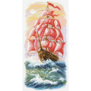  Алые паруса Канва с рисунком для вышивания Матренин Посад 1640