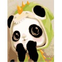 Маленькая панда Раскраска по номерам на холсте Menglei