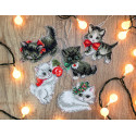 Рождественские котята Набор для вышивания LetiStitch
