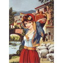 Девушка с кувшином Канва жесткая с рисунком для вышивки Gobelin L