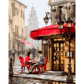 Европейское кафе Раскраска картина по номерам акриловыми красками на холсте Iteso