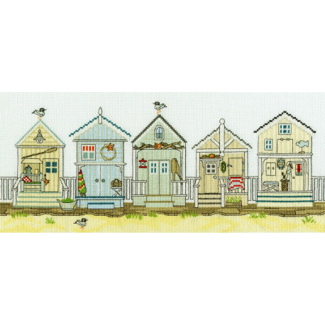  New England – Beach Huts (Пляжные домики) Набор для вышивания Bothy Threads XSS7