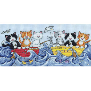  Морские котятки Набор для вышивания Design works 2858