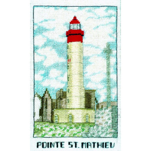  PHARE POINTE ST MATHIEU (Маяк Пуант де Сен-Матьё) Набор для вышивания Le Bonheur des Dames 1985