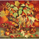 Осенний натюрморт Канва с рисунком для вышивки бисером Конек
