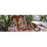  Амурские тигры Канва с рисунком для вышивки бисером Конек 9903