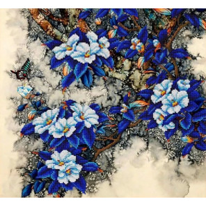  Цветочный ажур Канва с рисунком для вышивки бисером Конек 9947