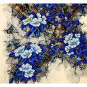 Цветочный ажур Канва с рисунком для вышивки бисером Конек