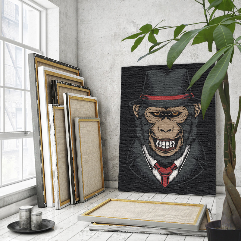 Раскраска обезьяна висит на пальме 😻 распечатать бесплатно