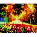 Цветы Люксембурга ( Леонид Афремов) Алмазная мозаика стразами на подрамнике Molly