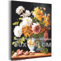 Садовые пионы в вазе Цветы Букет Натюрморт Интерьерная 80х100 Раскраска картина по номерам на холсте