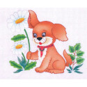 Романтичный щенок Набор для вышивания гладью Матренин Посад