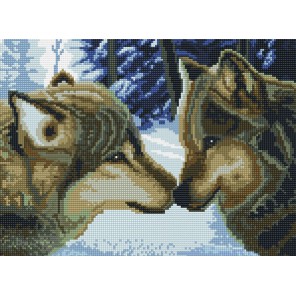 Два волка Алмазная вышивка мозаика на подрамнике Белоснежка, картину из алмазной мозаики купить