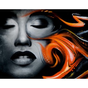 Пламенное граффити Алмазная мозаика вышивка Гранни