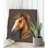 Любимая лошадь Животные Конь Для детей Детская Для девочек Для мальчика 80х80 Раскраска картина по номерам на холсте
