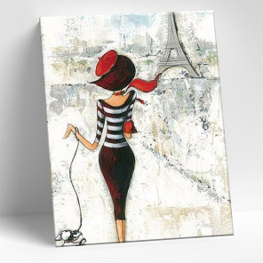  Прогулка по Парижу Раскраска картина по номерам на холсте Molly KH1163