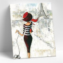 Прогулка по Парижу Раскраска картина по номерам на холсте Molly