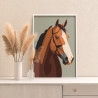 Любимый конь Животные Лошадь Раскраска картина по номерам на холсте