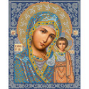 Богородица Казанская (в синем) Набор для частичной вышивки бисером Русская искусница