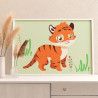 Маленький тигр Животные Раскраска картина по номерам на холсте