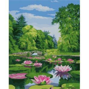 Пейзаж с кувшинками (художник Жалдак Эдуард) Раскраска картина по номерам акриловыми красками на холсте