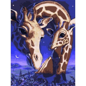 Жирафы Раскраска картина по номерам акриловыми красками на холсте