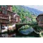 632-AB Древний мост через Нив Раскраска картина по номерам акриловыми красками на холсте Белоснежка