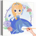 Принцесса с бабочками Коллекция Cute princess Девочка Для детей Детские Для девочек Дети Цветы Раскраска картина по номерам на холсте