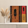 Этническая маска Орнамент Африка Раскраска картина по номерам на холсте