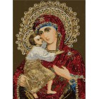 Феодоровская икона Божией матери Раскраска по номерам акриловыми красками на холсте Menglei