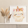 Милый котенок единорог Коллекция Сute unicorn Животные Кот Для детей Детские Для девочек Раскраска картина по номерам на холсте