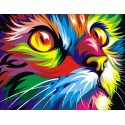 Радужный кот Алмазная вышивка (мозаика) на подрамнике Color Kit