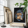 Портрет грозной гориллы Раскраска картина по номерам на холсте