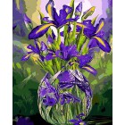 MG6110 Букет весенних ирисов Раскраска картина по номерам акриловыми красками на холсте Menglei