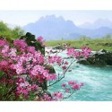 Альпийская весна Раскраска картина по номерам на холсте Menglei