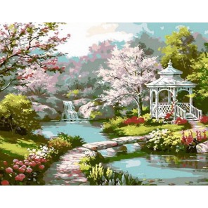 MG6016 Японский садик Раскраска картина по номерам акриловыми красками на холсте Menglei