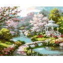 Японский садик Раскраска картина по номерам на холсте Menglei