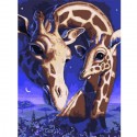 Два жирафа Раскраска картина по номерам на холсте Paintboy
