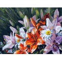 Лилии из сада Раскраска картина по номерам на холсте Белоснежка
