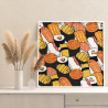 3 Суши и ролы Еда Япония Для Кухни Натюрморт Раскраска картина по номерам на холсте
