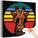 Жираф на фоне заката Животные Африка Раскраска картина по номерам на холсте