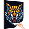 1 Боевой тигр робот Животные Хищник Стильная Интерьерная Раскраска картина по номерам на холсте