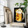 3 Кружка пива 80х100 см Раскраска картина по номерам на холсте