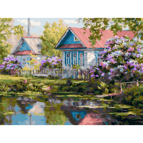 Дом у пруда Раскраска картина по номерам на холсте Белоснежка 959-AS